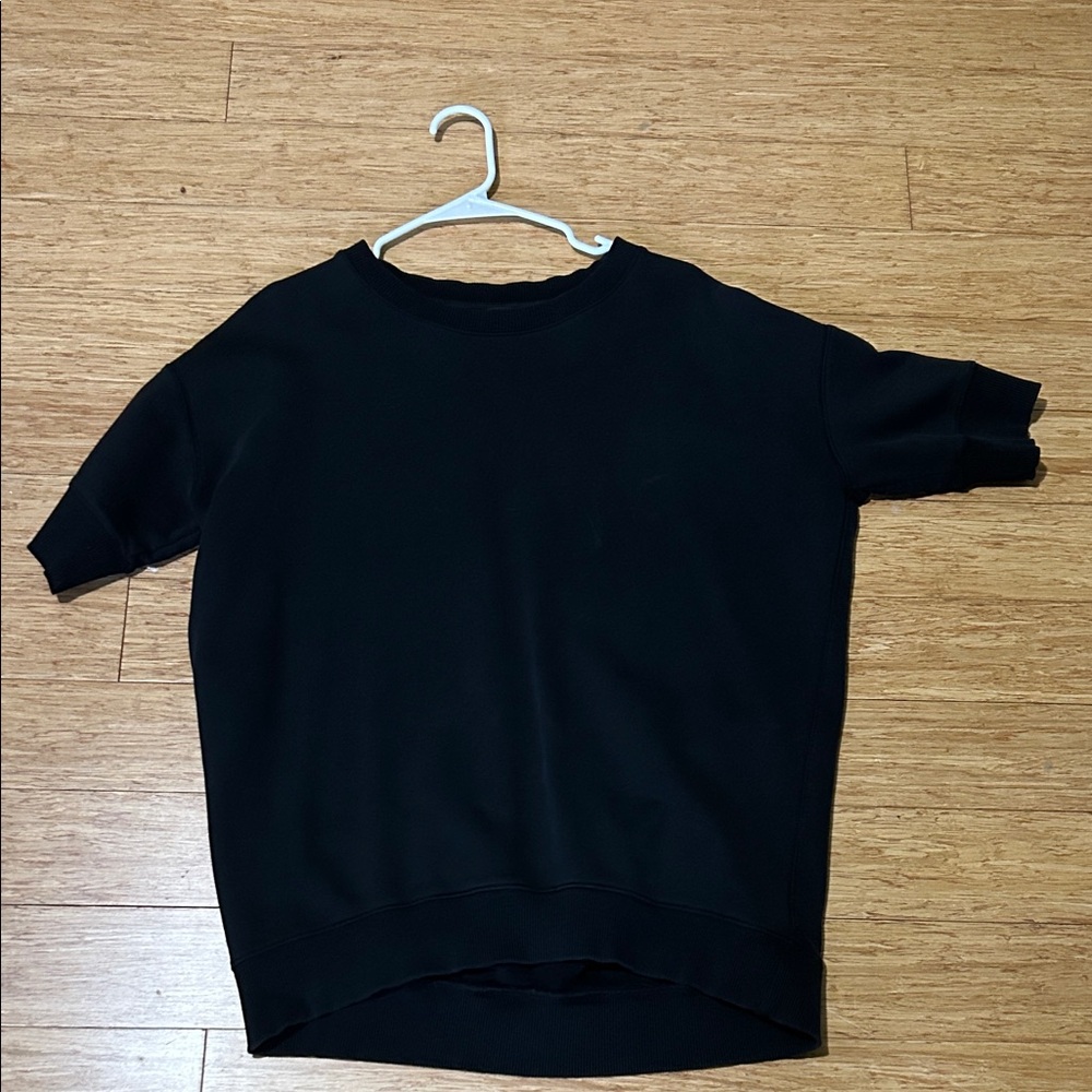 Acne Black Ribbed Collar Top